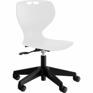 Stol Tarris 3D, hvidt s&aelig;de med sort hjulkryds