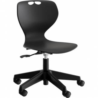 Stol Tarris, sort s&aelig;de med sort hjulkryds