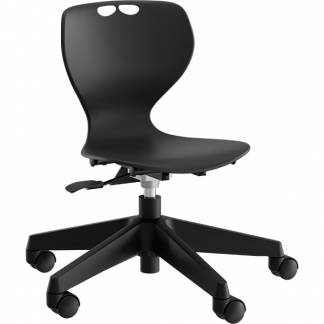 Stol Tarris Junior, sort s&aelig;de med sort hjulkryds