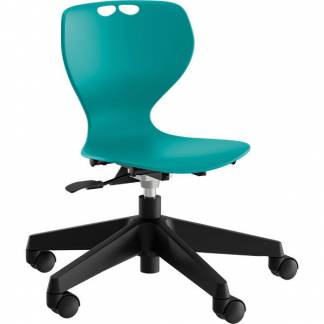 Stol Tarris Junior, turkis s&aelig;de med sort hjulkryds