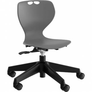 Stol Tarris Junior, gr&aring;t s&aelig;de med sort hjulkryds