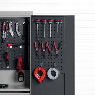 V&aelig;rkt&oslash;jstavle d&oslash;r til SMV v&aelig;rkt&oslash;jsskab, RAL7024