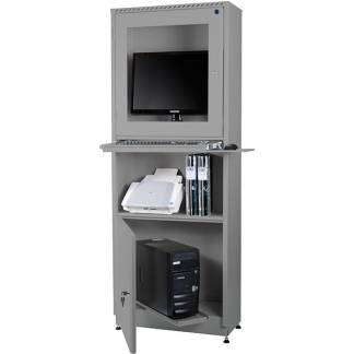 Computerskab Ergo_IT Lys gr&aring;