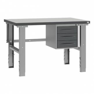 Fileb&aelig;nk 1200x800 mm inkl. skuffesektion (3 skuffer)