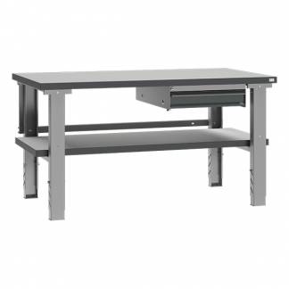 Fileb&aelig;nk 1500x800 mm inkl. enkeltskuffe og underhylde