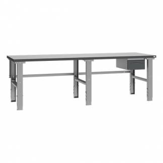 Fileb&aelig;nk 2500x800 mm inkl. Enkeltskuffe