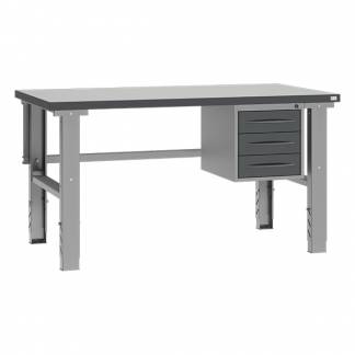 Fileb&aelig;nk 1500x800 mm inkl. skuffesektion (3 skuffer)