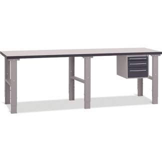 Fileb&aelig;nk 2500x800 mm inkl. skuffesektion (3 skuffer)