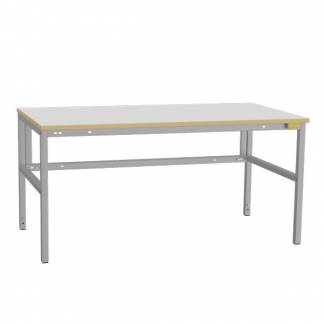 ESD-arbejdsbord Let H 1500x800 mm gr&aring; vinyl