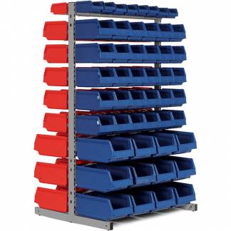 Lagerreol til sm&aring;dele Nr.7 med T-fod