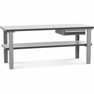 Fileb&aelig;nk 2000x800 mm enkeltskuffe og underhylde