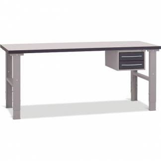 Fileb&aelig;nk 2000x800 mm inkl. skuffesektion (2 skuffer)