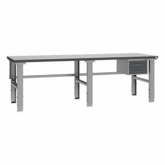 Fileb&aelig;nk 2500x800 mm inkl. skuffesektion (2 skuffer)