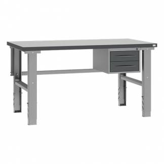 Fileb&aelig;nk 1500x800 mm inkl. skuffesektion (2 skuffer)