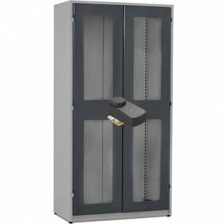 V&aelig;rkt&oslash;jsskab GBP 1020x540x2000mm med plexiglas og FlexLock, RAL7004/7024