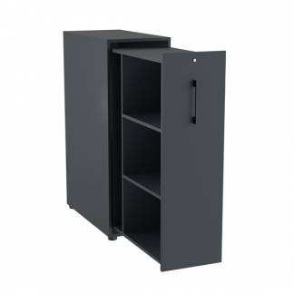 Towerskab DNA A9 Venstre, Antracit med sort h&aring;ndtag