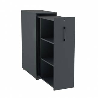 Towerskab DNA A9 H&oslash;jre, Antracit med sort h&aring;ndtag