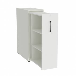 Towerskab DNA A9 Venstre, Hvid med sort h&aring;ndtag