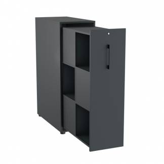 Towerskab DNA A9M, Antracit med sort h&aring;ndtag