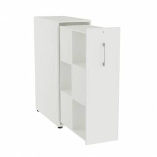 Towerskab DNA A9M, Hvid med alugr&aring;t h&aring;ndtag