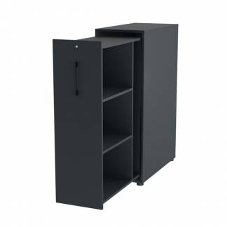 Towerskab DNA A9 Venstre, Antracit med sort h&aring;ndtag