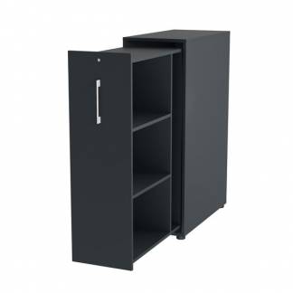 Towerskab DNA A9 Venstre, Antracit med hvidt h&aring;ndtag