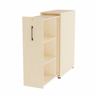 Towerskab DNA A9 H&oslash;jre, Birk med sort h&aring;ndtag