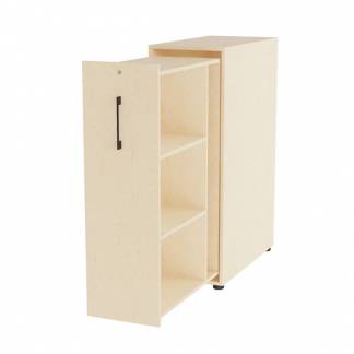 Towerskab DNA A9 Venstre, Birk med sort h&aring;ndtag