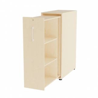 Towerskab DNA A9 H&oslash;jre, Birk med hvidt h&aring;ndtag