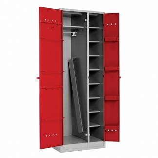 Soldaterskab Lige tag 1x680 mm r&oslash;d d&oslash;r, inkluderet v&aring;benrum