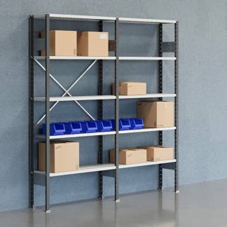 Lagerreol &Aring;ben V06 2100x2000x300  RAL 7035