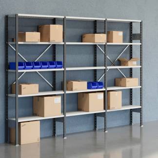 Lagerreol &Aring;ben V06 2100x3000x300  RAL 7035