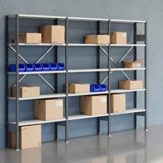 Lagerreol &Aring;ben V06 2100x3000x300  RAL 7035