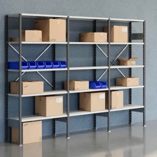 Lagerreol &Aring;ben V06 2100x3000x400  RAL 7035