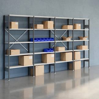 Lagerreol &Aring;ben V06 2100x4000x300  RAL 7035