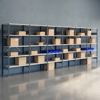 Lagerreol &Aring;ben V06 2100x6000x500  RAL 7035