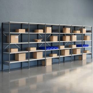 Lagerreol &Aring;ben V06 2100x6000x600  RAL 7035