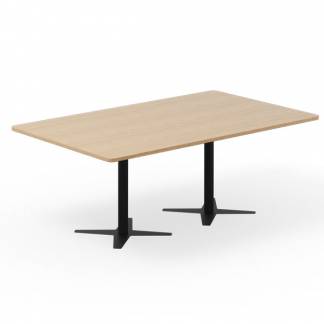 Konferencebord DNA, Eg 2000x1200 mm rektangul&aelig;rt, Sort understel