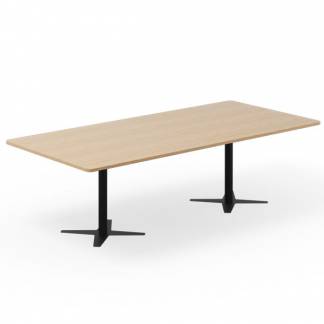 Konferencebord DNA, Eg 2600x1200 mm rektangul&aelig;rt, Sort understel