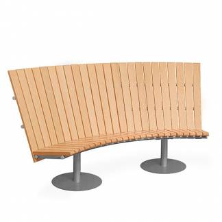 Sofa Cirkum, 90&deg; buet h&oslash;j, massiv eg, alugr&aring;t understel