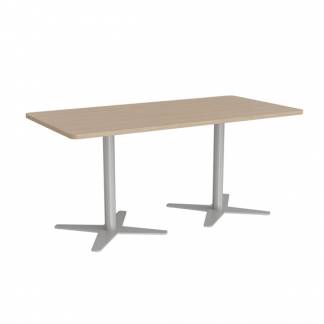 M&oslash;debord DNA, Lys eg 1600x800 mm rektangul&aelig;r, Alugr&aring;t understel
