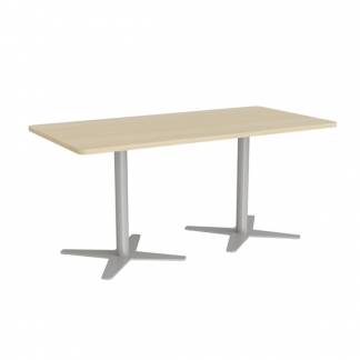 M&oslash;debord DNA, Birk 1600x800 mm rektangul&aelig;r, Alugr&aring;t understel