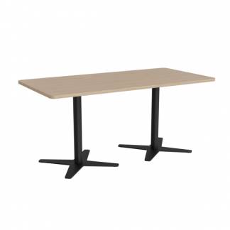 M&oslash;debord DNA, Lys eg 1600x800 mm rektangul&aelig;r, Sort understel