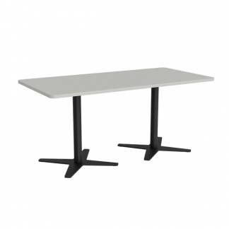 M&oslash;debord DNA, Lys gr&aring; 1600x800 mm rektangul&aelig;r, Sort understel