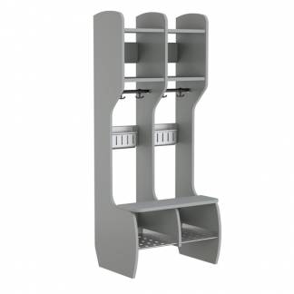 Garderobe M&aring;ns Hel 2 pladser, gr&aring;