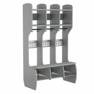 Garderobe M&aring;ns Hel 3 pladser, gr&aring;