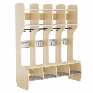 Garderobe M&aring;ns Hel 4 pladser, birk