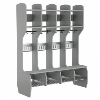 Garderobe M&aring;ns Hel 4 pladser, gr&aring;