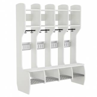 Garderobe M&aring;ns Hel 4 pladser, hvid