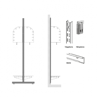 Adde knager&aelig;kke 750 mm 3 kroge birk/m&oslash;rkgr&aring;